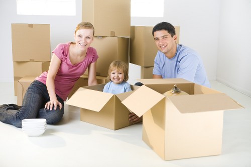 Professional removals and storage service in Whitecity with packed moving boxes